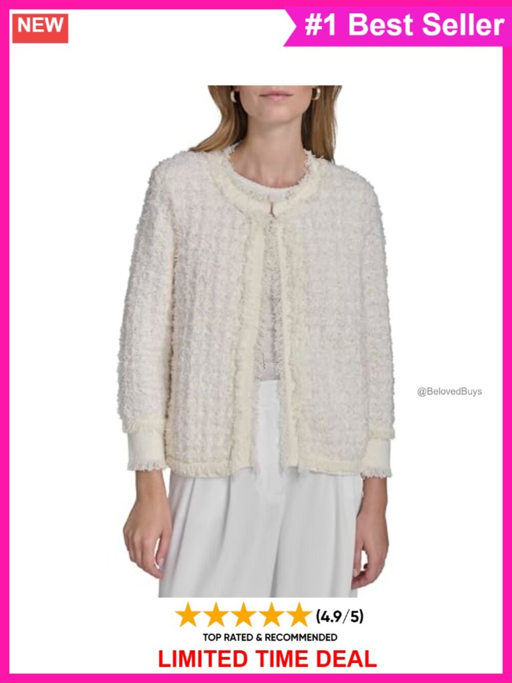 Ruffled Button Up Cardigan Long Sleeve Sweater